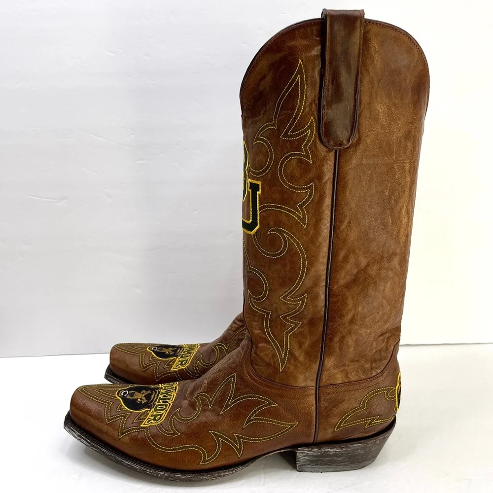 GAMEDAY BOOTS Baylor University Bears NEW Embroidered Cowboy Boots Size 10.5